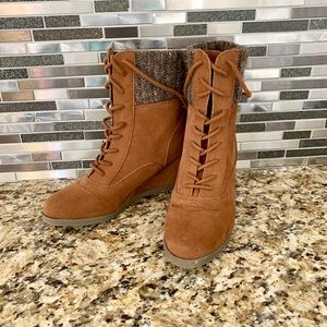 Madden Girl G-Drone Lace Up Brown Boots
